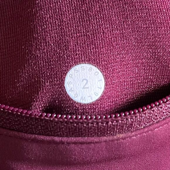 Lululemon Zip The Line Crop leggings 
Deep Ruby / Poppy Coral - Picture 15 of 16